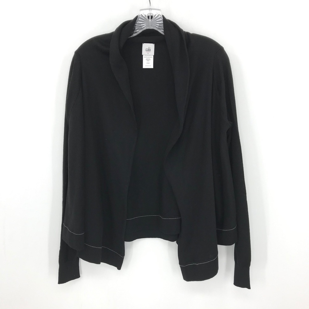 CAbi #3355 Winsome Sweater Black Cardigan Small